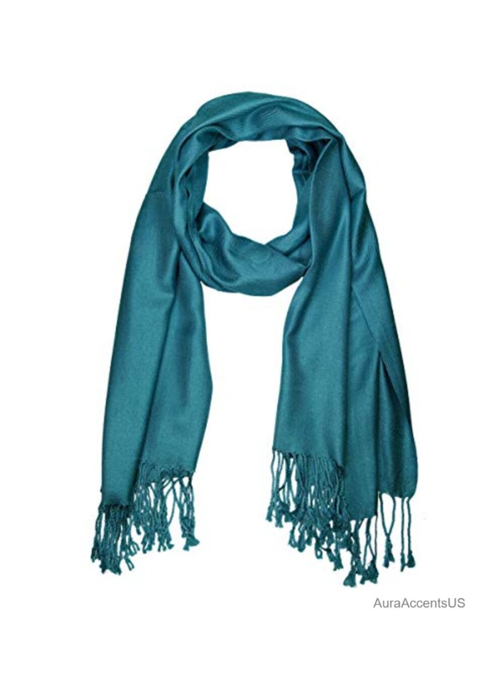 Women's Pashmina Shawl Wrap Scarf - Solid Color, 80" with Fringes